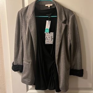 NWOT Gray Sweater Blazer